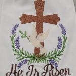 Easter Cross W/Dove & Added Branches With Flowers