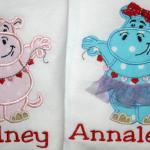 You choose the color fabric for your hippo to make it for a girl or for a boy.  Add a cute tutu and bow for only $4.00