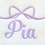 Embroidered Bow Available In Multiple Sizes