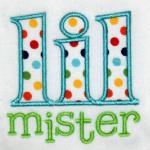 This applique design includes a name.  