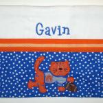 This adorable burp cloth is great for Auburn, Clemson, Savannah State and many other tiger teams.